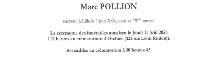 Décès de Marc POLLION de la 49ème promotion